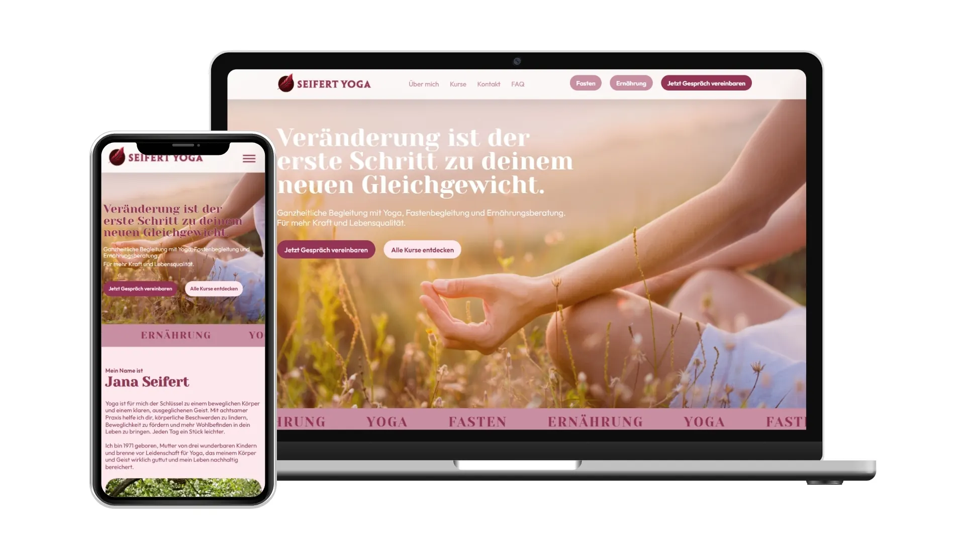Website von Seifert Yoga