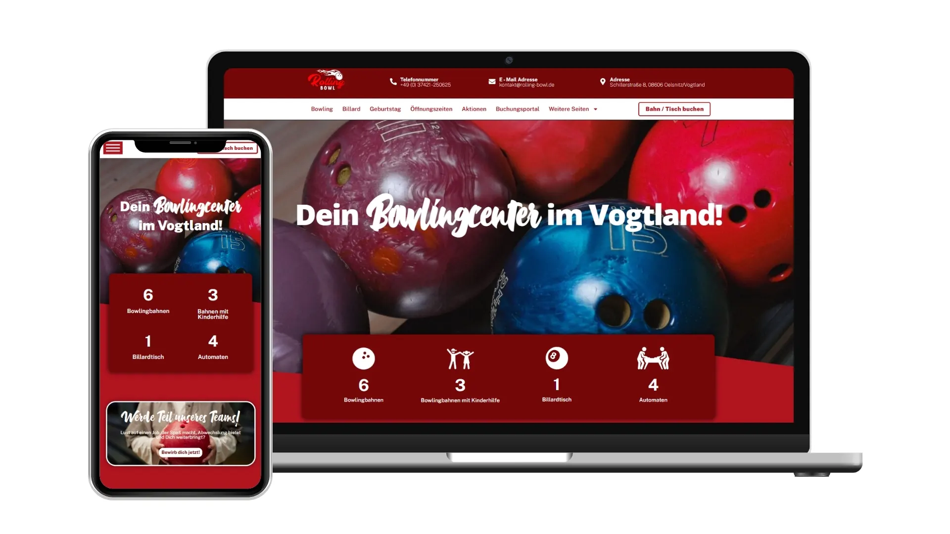 Website des Rolling Bowl in Oelsnitz